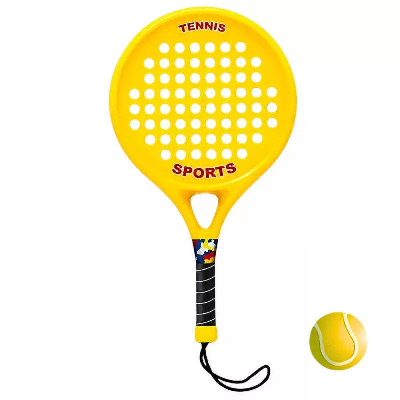 LEAN TOYS Set Deportivo para Tenis de Playa, Tenis de Jardín, Palas, Pelota de Espuma