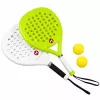 LEAN TOYS Set Deportivo de Tenis de Playa y Jardín con Palas y Pelotas de Espuma