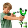 LEAN TOYS Set Arcade Deportivo Tirachinas con Flechas de Espuma Silbadoras 15M