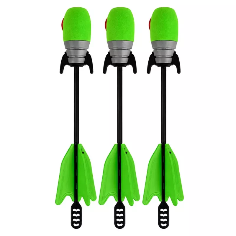 LEAN TOYS Set Arcade Deportivo Tirachinas con Flechas de Espuma Silbadoras 15M