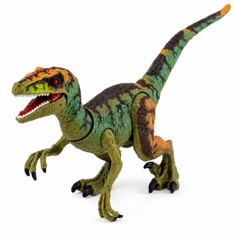 LEAN TOYS Figura de Dinosaurio Velociraptor Realista Extremidades Móviles Sonidos