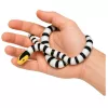 LEAN TOYS Figura de Serpiente de Goma Elástica Realista Blanco y Negro 33 cm