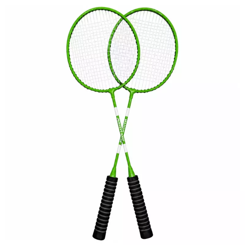 LEAN TOYS Set de Bádminton Palas Volante Bolsa Verde
