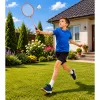 LEAN TOYS Set de Bádminton, 3 Palas, Volantes, Bolsa Naranja