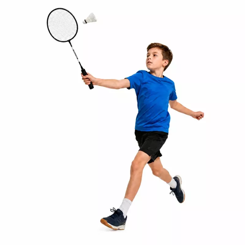 LEAN TOYS Set de Bádminton 2 Palas 3 Volantes Funda de Transporte Negro