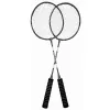 LEAN TOYS Set de Bádminton 2 Palas 3 Volantes Funda de Transporte Negro