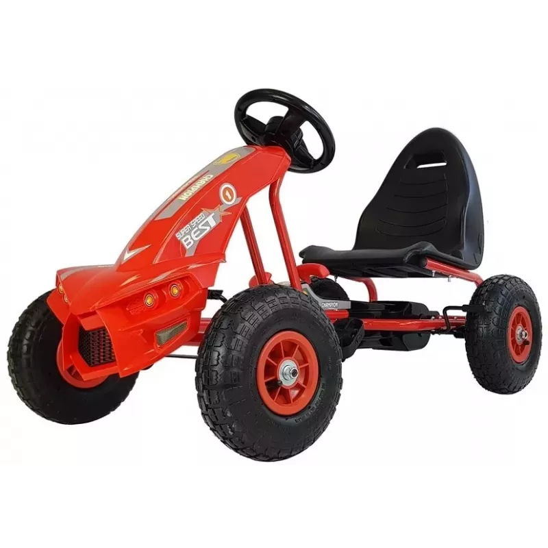 LEAN CARS Go-Cart A-18 Red kart de pedales