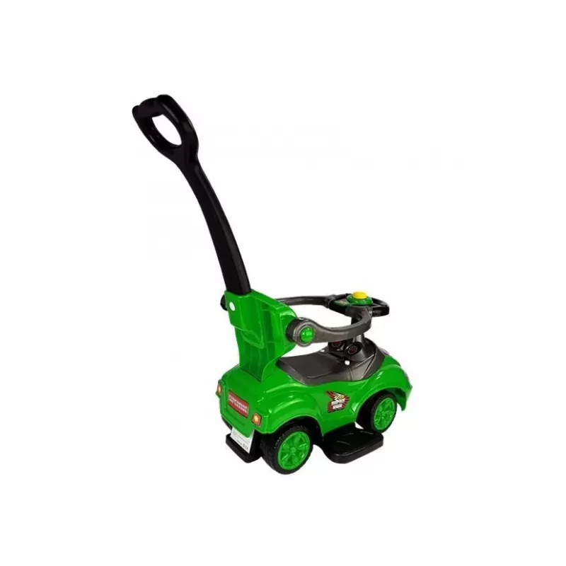 LEAN CARS Correpasillos para niños con asa para padres Mega Car 3en1 verde