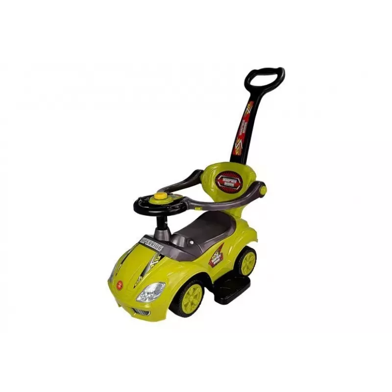 LEAN CARS Correpasillos para niños con asa para padres Mega Car 3en1 amarillo