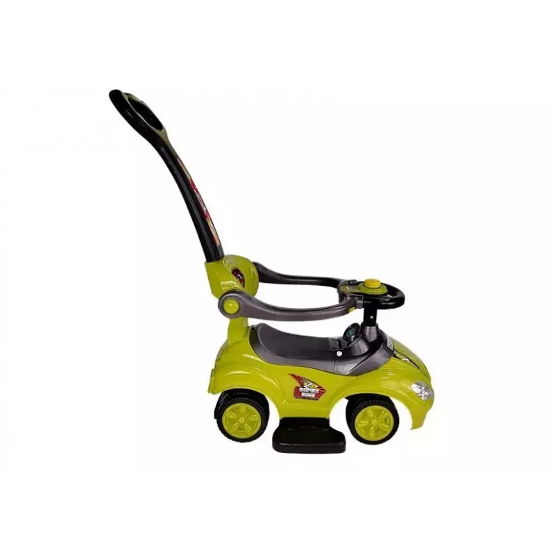 LEAN CARS Correpasillos para niños con asa para padres Mega Car 3en1 amarillo