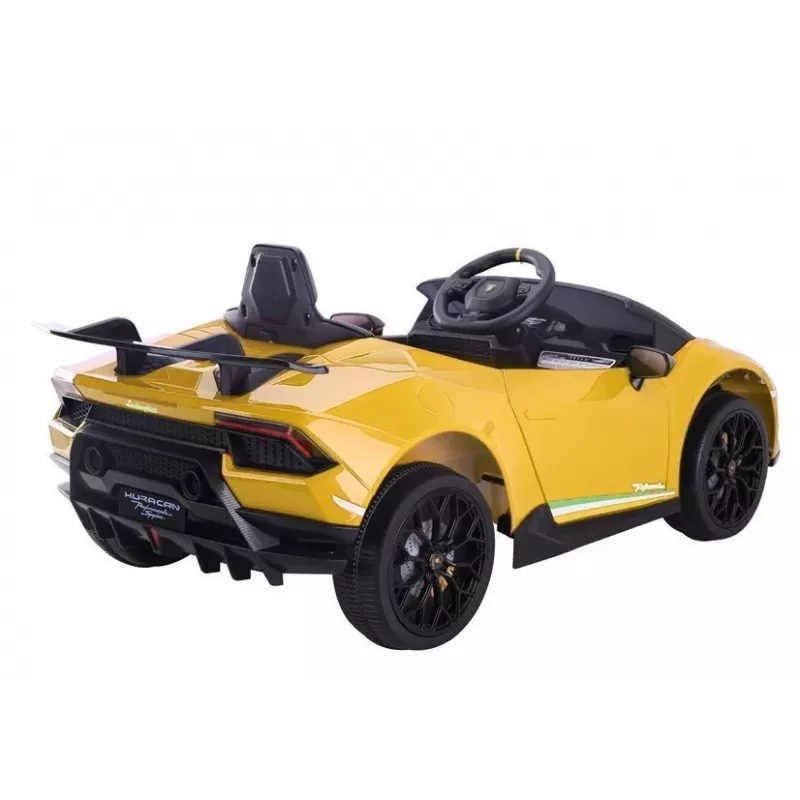 LEAN CARS Coche eléctrico infantil Lamborghini Huracan amarillo