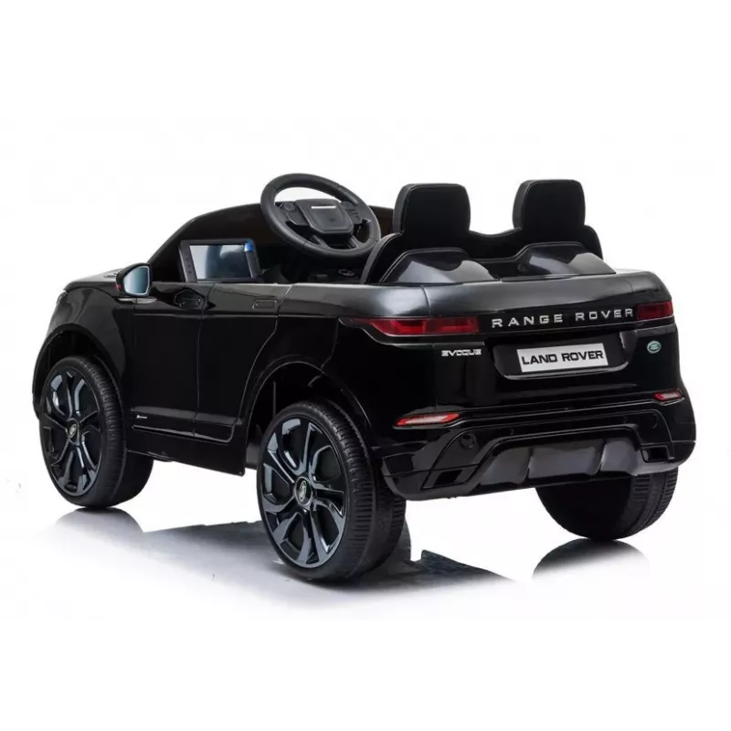 LEAN CARS Coche eléctrico infantil Range Rover Evoque negro lacado