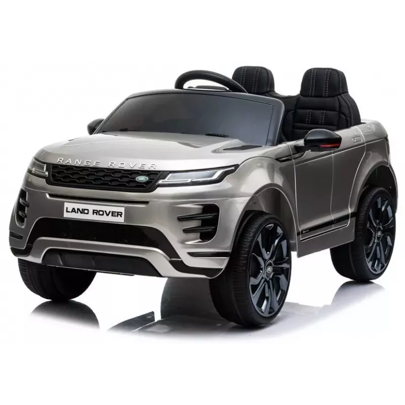LEAN CARS Coche eléctrico infantil Range Rover Evoque plateado lacado