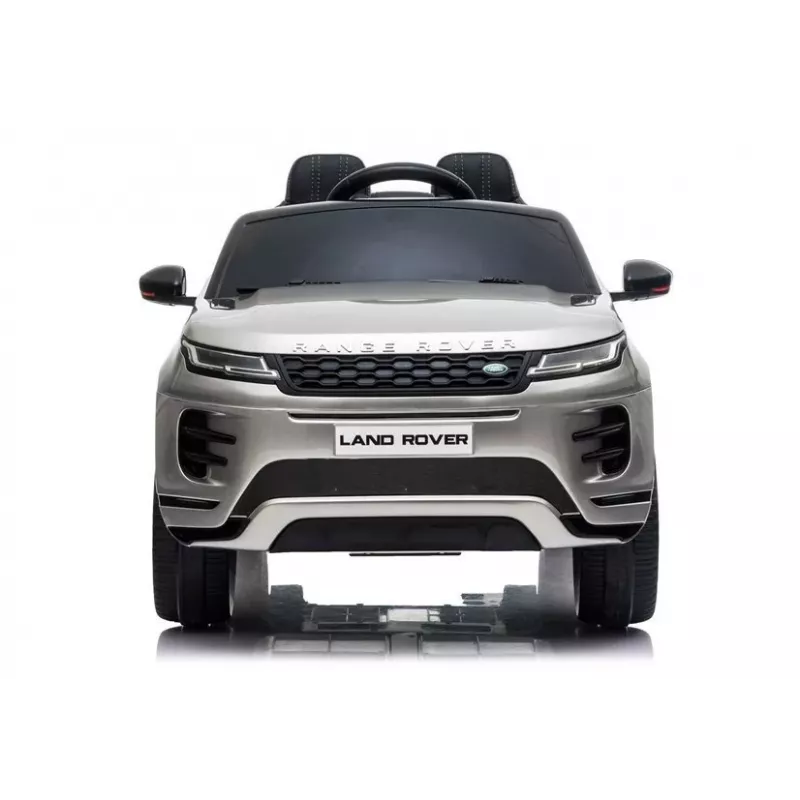 LEAN CARS Coche eléctrico infantil Range Rover Evoque plateado lacado