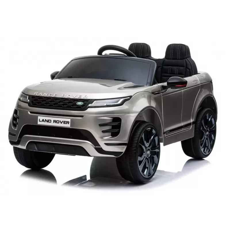 LEAN CARS Coche eléctrico infantil Range Rover Evoque plateado lacado