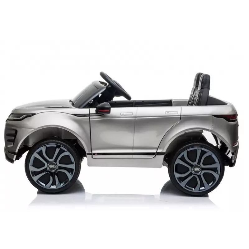 LEAN CARS Coche eléctrico infantil Range Rover Evoque plateado lacado