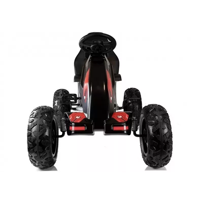 LEAN CARS Go-kart B012 neumáticos inflables negro Pedal Go-Kart para niños 3-8 años