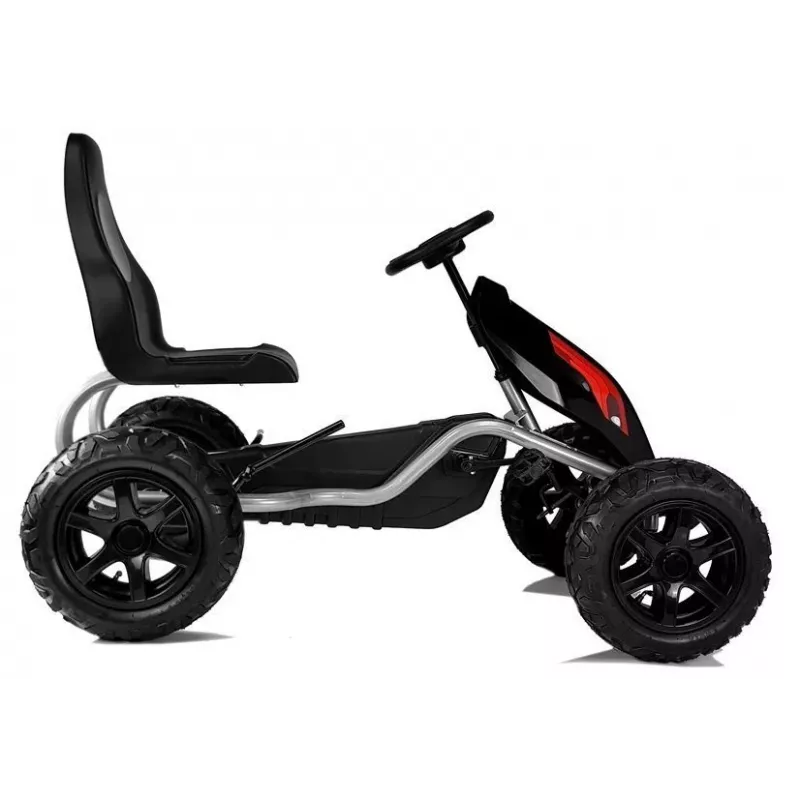 LEAN CARS Go-kart B012 neumáticos inflables negro Pedal Go-Kart para niños 3-8 años