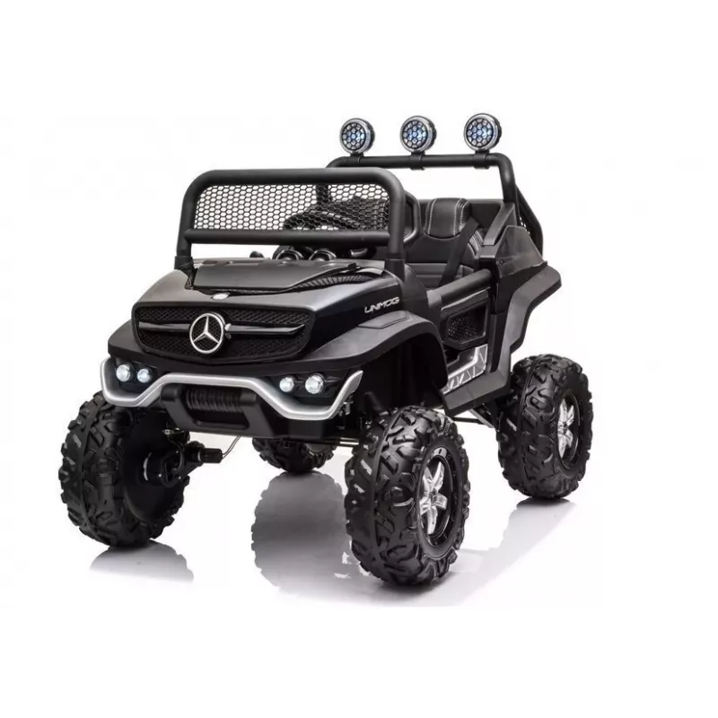 LEAN CARS Vehículo eléctrico infantil Mercedes Unimog S negro