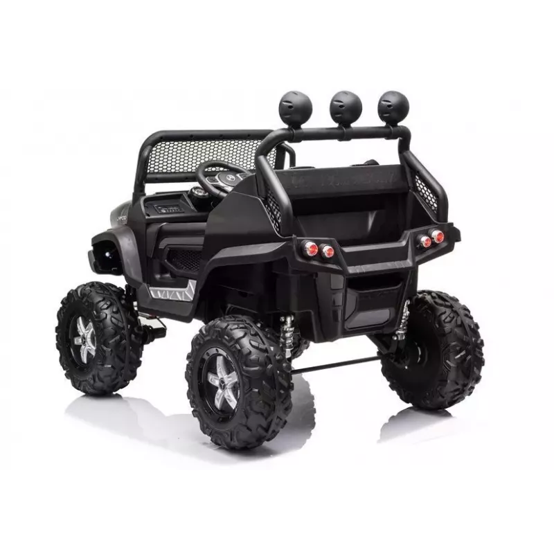 LEAN CARS Vehículo eléctrico infantil Mercedes Unimog S negro