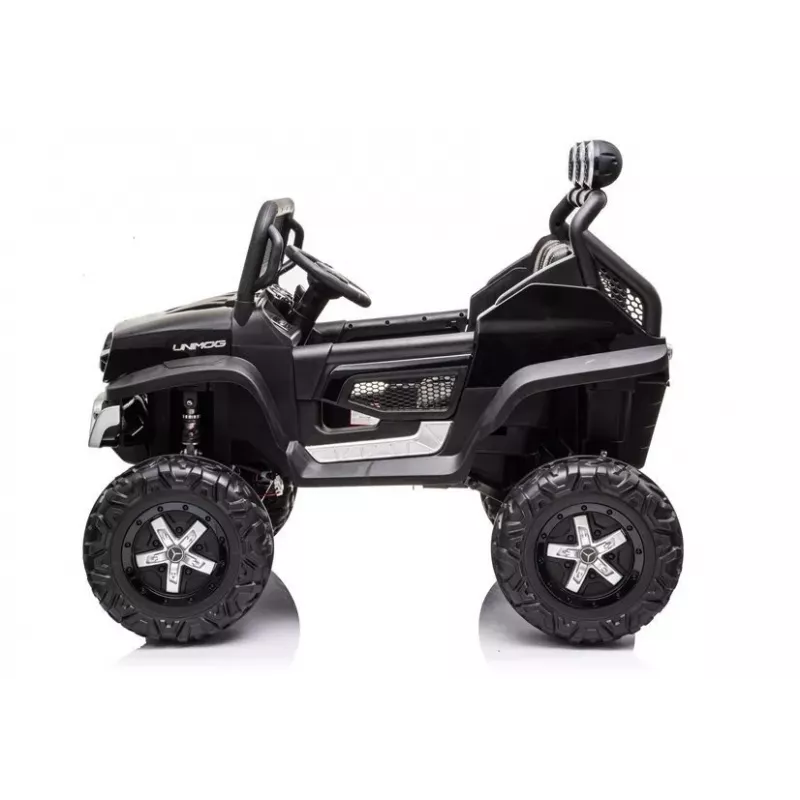 LEAN CARS Vehículo eléctrico infantil Mercedes Unimog S negro