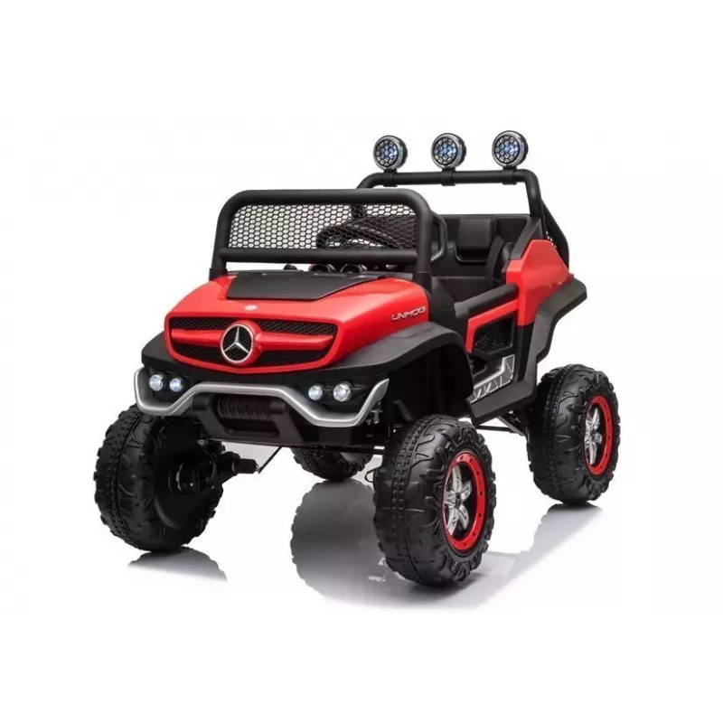 LEAN CARS Vehículo eléctrico infantil Mercedes Unimog S rojo
