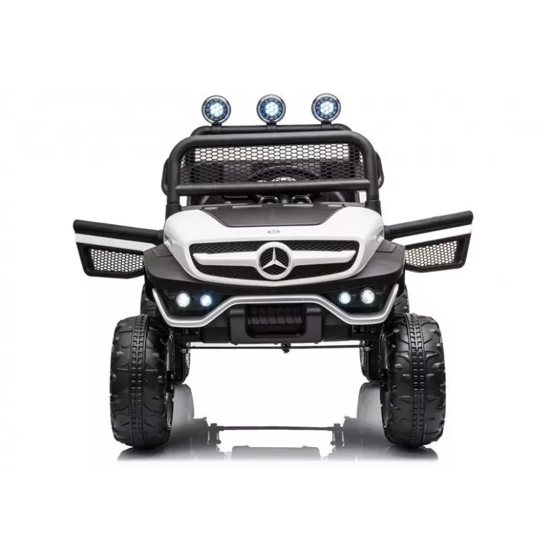 LEAN CARS Vehículo eléctrico infantil Mercedes Unimog S blanco