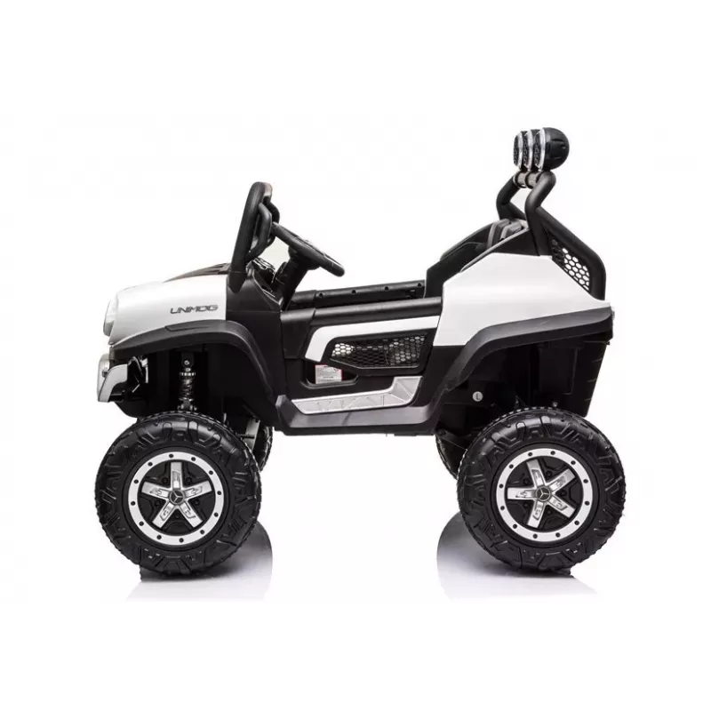 LEAN CARS Vehículo eléctrico infantil Mercedes Unimog S blanco