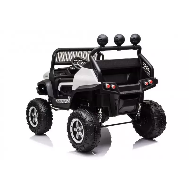 LEAN CARS Vehículo eléctrico infantil Mercedes Unimog S blanco