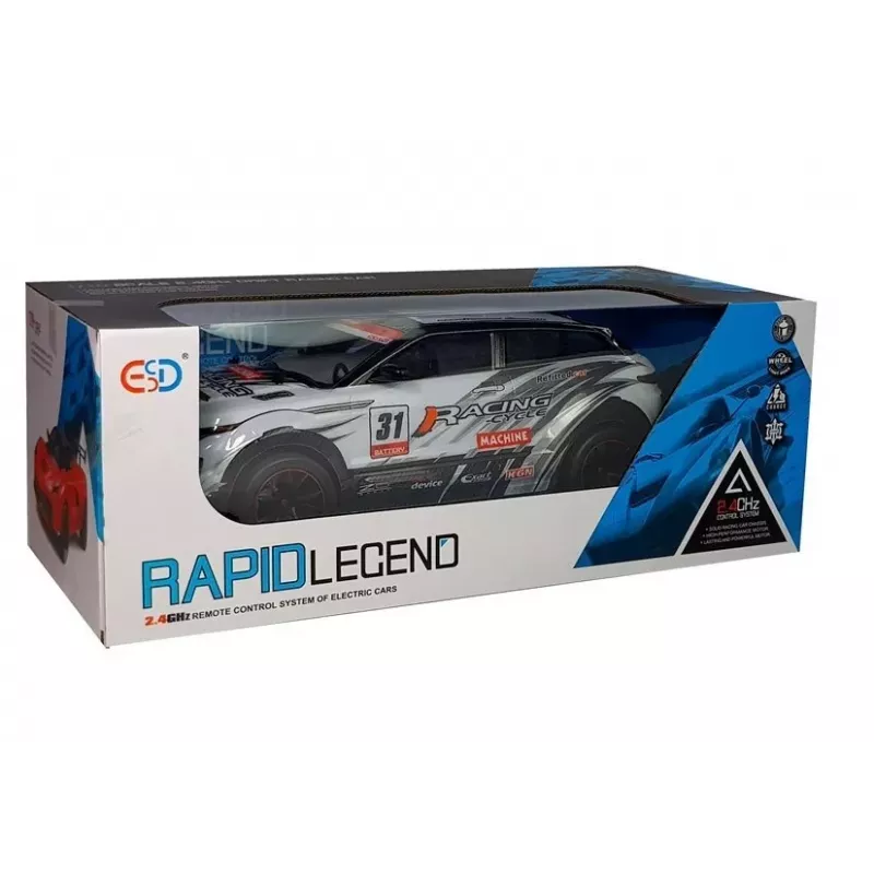 LEAN TOYS RC 1:10 Coche deportivo de rally blanco
