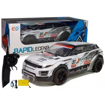 LEAN TOYS RC 1:10 Coche deportivo de rally blanco