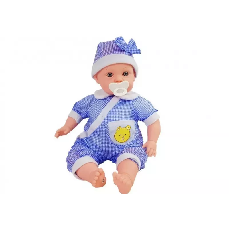 LEAN TOYS Bebé muñeco 45 cm ropa azul