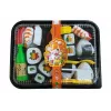 LEAN TOYS Set de sushi infantil con cubiertos - Juguete de madera de 27 piezas para juego de roles