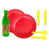 LEAN TOYS Set de sushi infantil con cubiertos - Juguete de madera de 27 piezas para juego de roles