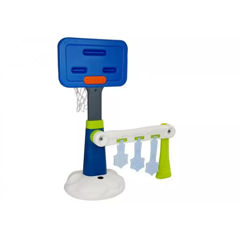 LEAN TOYS Set de baloncesto infantil juego de puntos - Marcador electrónico, altura ajustable