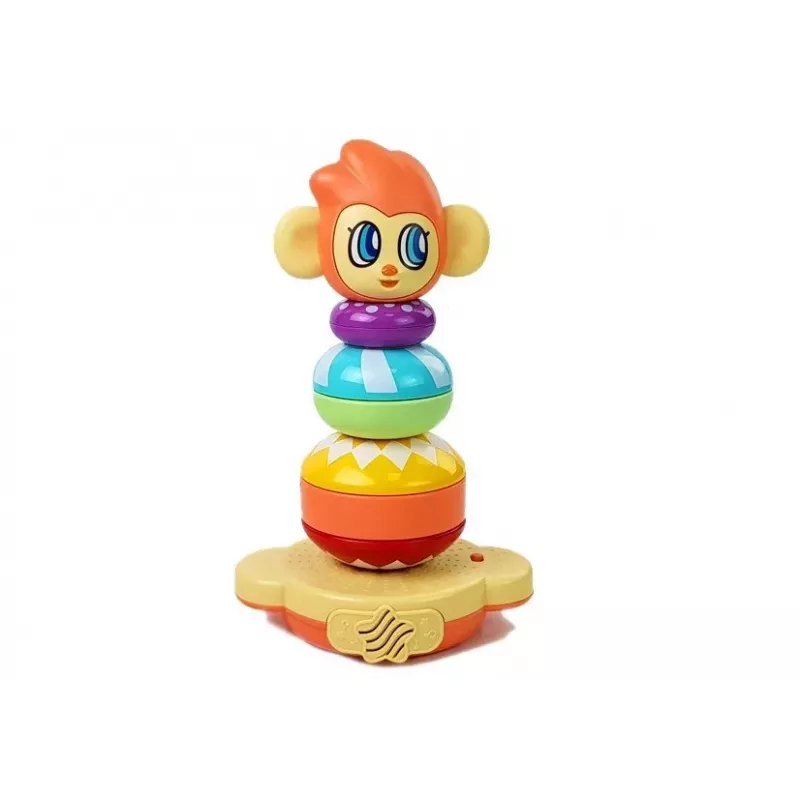 LEAN TOYS Pirámide de monos educativa con sonidos, aprende los números