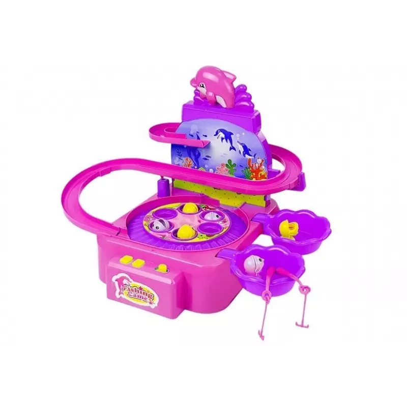 LEAN TOYS Set de pesca rosa