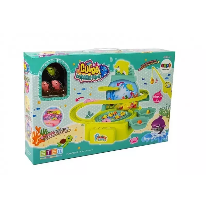 LEAN TOYS Set de pesca rosa