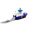 LEAN TOYS Barco de transporte policial con coches, sonidos y luces
