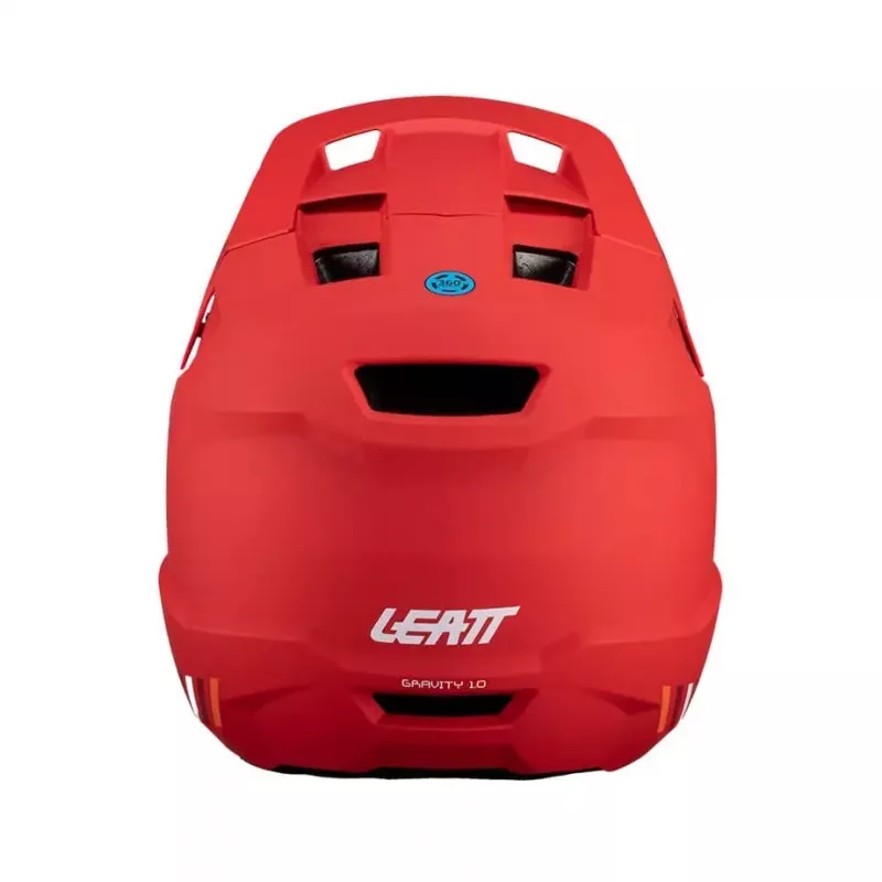 LEATT MTB Gravity 1.0 V24 Casco de Ciclismo Integral, Talla L, Rojo