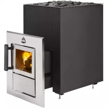 Narvi sauna Kota Kuru 14 ST combustión de leña 14 kW negro grafito