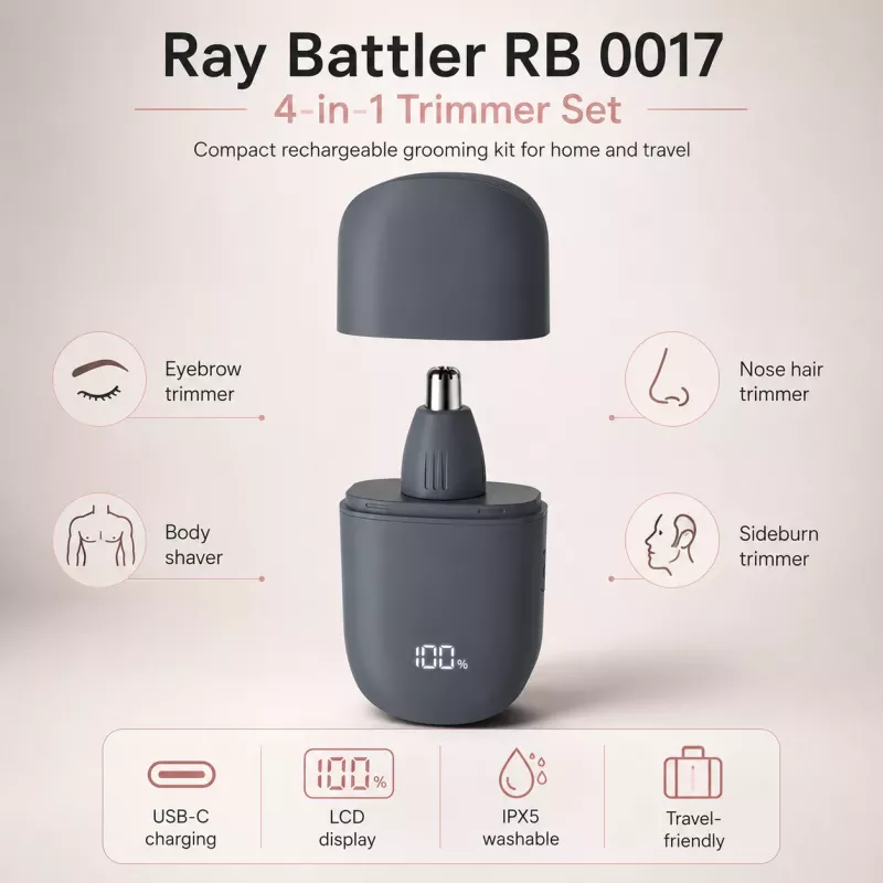 Ray Battler RB 0017 Set de cortapelos 4 en 1