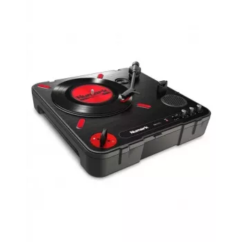 Numark PT01 Scratch - Tocadiscos portátil semiautomático con interruptor de scratch para DJ
