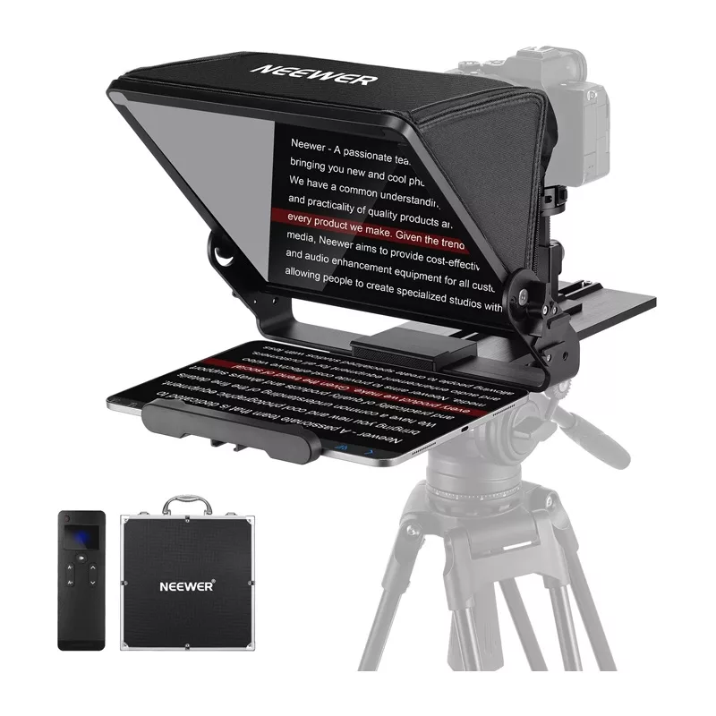 NEEWER X12 II soporte de trípode para tablet - aluminio CNC, pinza para tablet de 7,9 a 12,9 pulgadas, placa Arca-Swiss, zapata en frío, giro 360°, negro