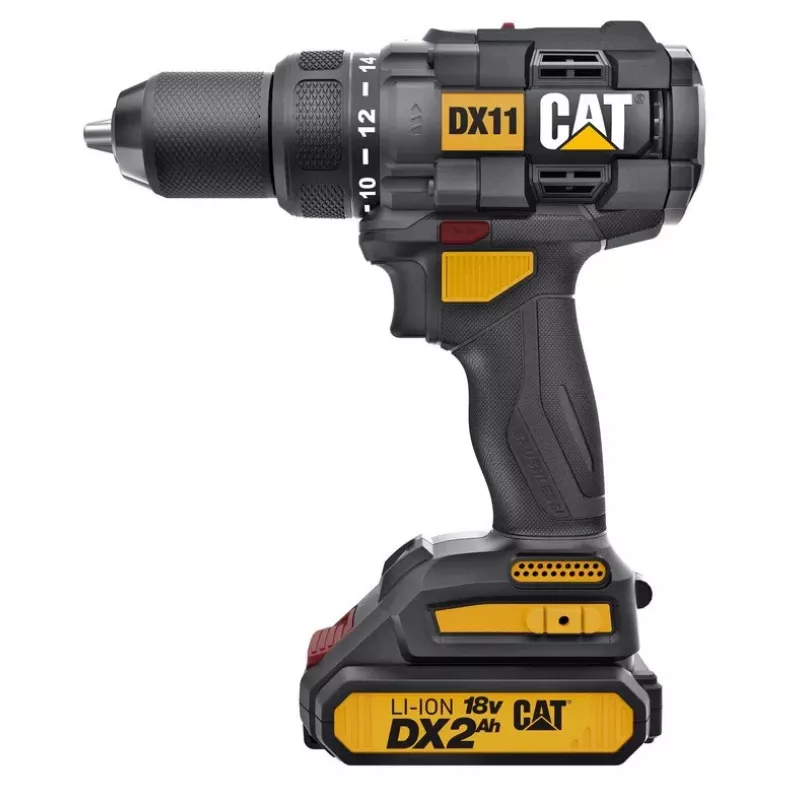 CATERPILLAR taladro atornillador de batería DX11 18V 2x2,0Ah Li-Ion