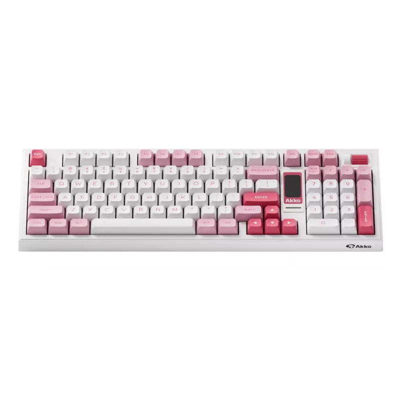 AKKO 5098B Prunus Lannesiana teclado mecánico, 98 teclas, triple modo, hot-swappable, RGB, teclas PBT ASA