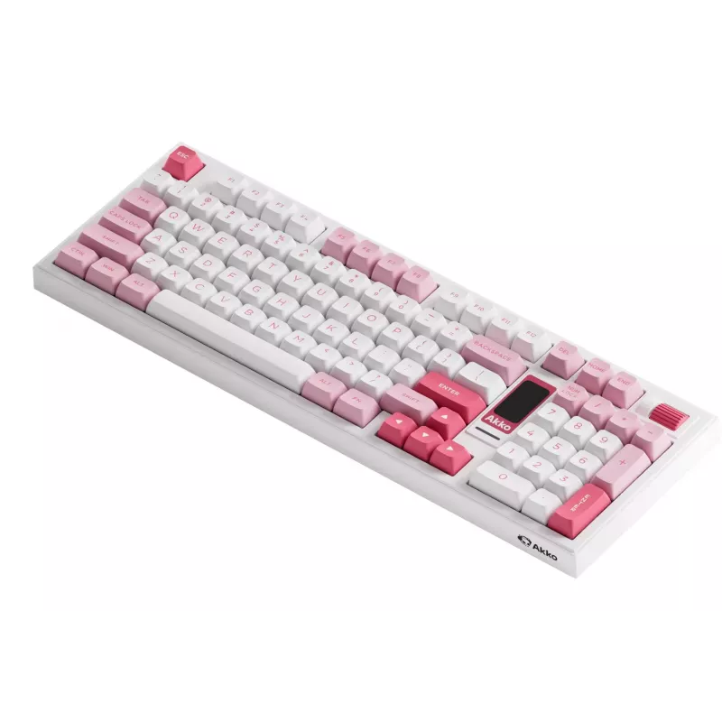AKKO 5098B Prunus Lannesiana teclado mecánico, 98 teclas, triple modo, hot-swappable, RGB, teclas PBT ASA