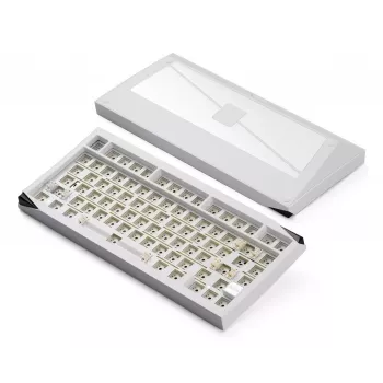 AKKO kit de teclado mecánico barebone DIY 75% 82 teclas triple modo hot-swappable montaje gasket blanco