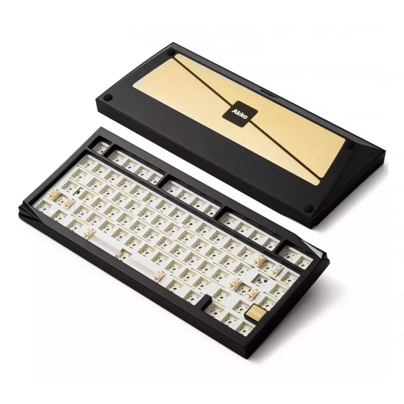 AKKO teclado barebone DIY 65% 68 teclas tri-modo hot-swappable negro