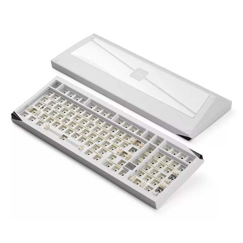 AKKO teclado barebone DIY 65% tri-modo RGB hot-swappable blanco